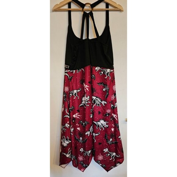 Woman's Dress Size 12‎ Black Goth Holloween Skeleton - Picture 2 of 9